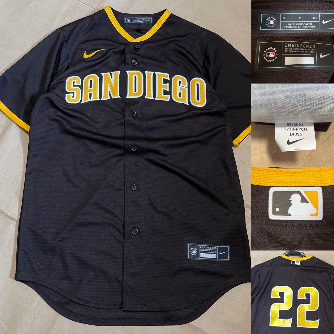 サンディエゴ・パドレス ユニフォーム レプリカジャージ NIKE S 茶 MLB