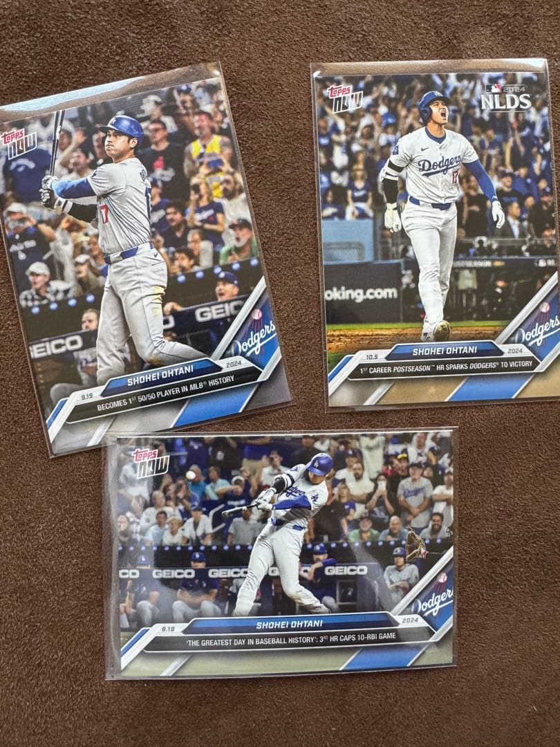 ボブルヘッド 大谷翔平 トロフィー & チケット台座付 & 50/50カード3枚