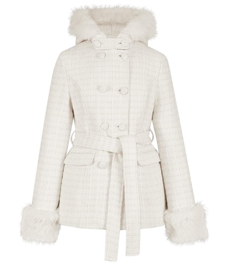 ジャケット・アウター andwang Twinkle Button Tweed Coat