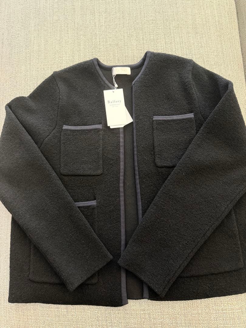 TOMORROWLAND ノーカラージャケット ブラック