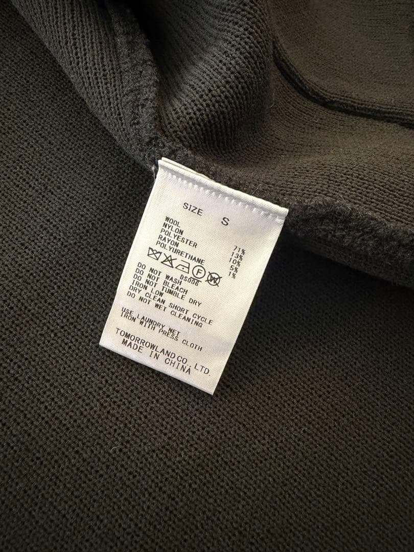 TOMORROWLAND ノーカラージャケット ブラック