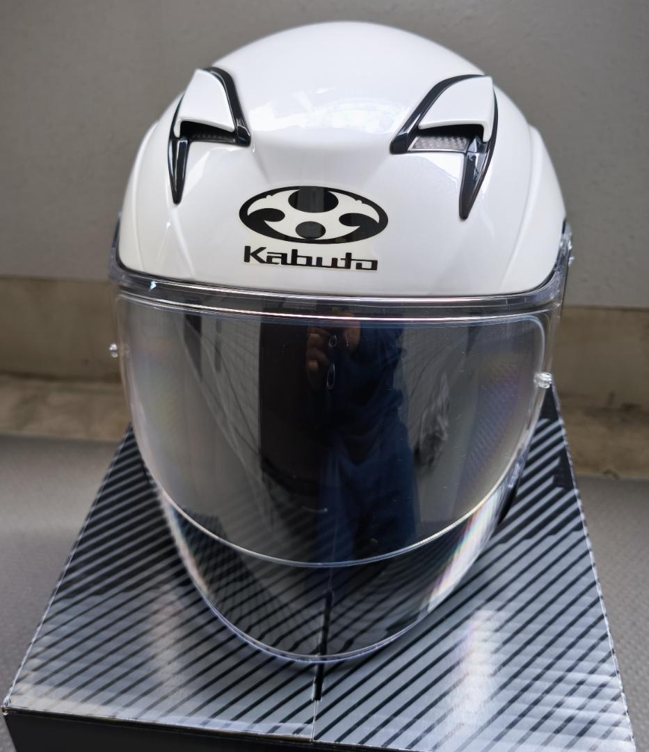 【中古】オージーケーカブト EXCEED パールホワイトM ピンロック付き