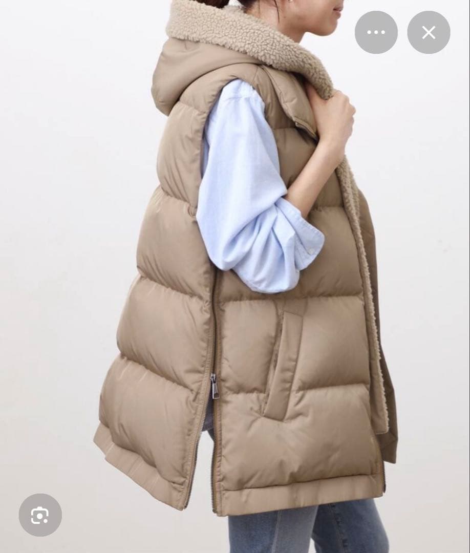 アパルトモン　ルーアンドレア　ダウンベスト　ベージュ