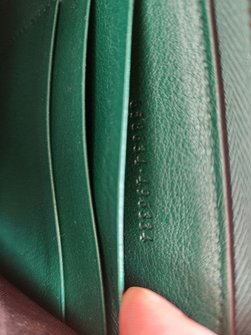 GUCCI　バンブー長財布　グリーン