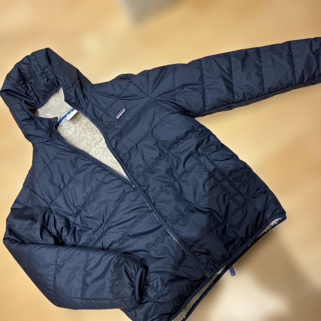 美品patagonia ネイビー ダウンジャケットXXL レディースリバーシブル