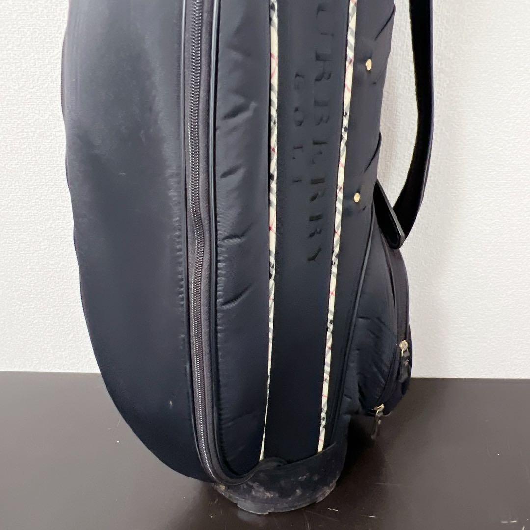 バーバリーゴルフキャディバッグ 6分割 ノバチェック ブラック BURBERRY