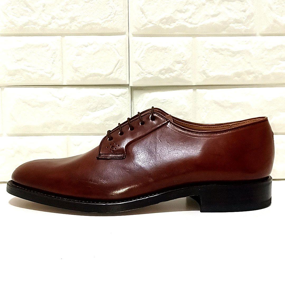 未使用に近い★JOHNSTON&MURPHY　外羽根　プレーントゥ　ブラウン