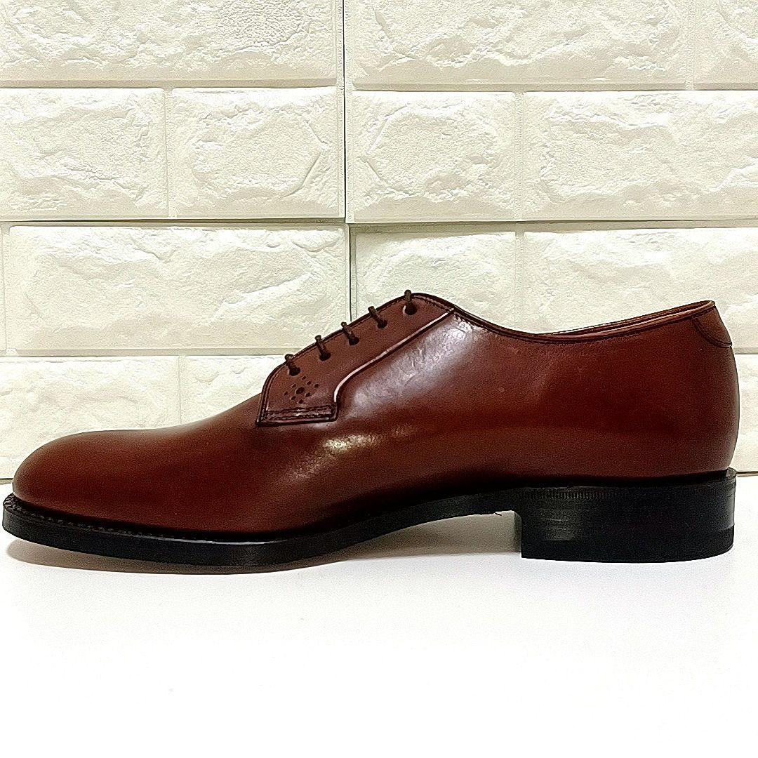 未使用に近い★JOHNSTON&MURPHY　外羽根　プレーントゥ　ブラウン