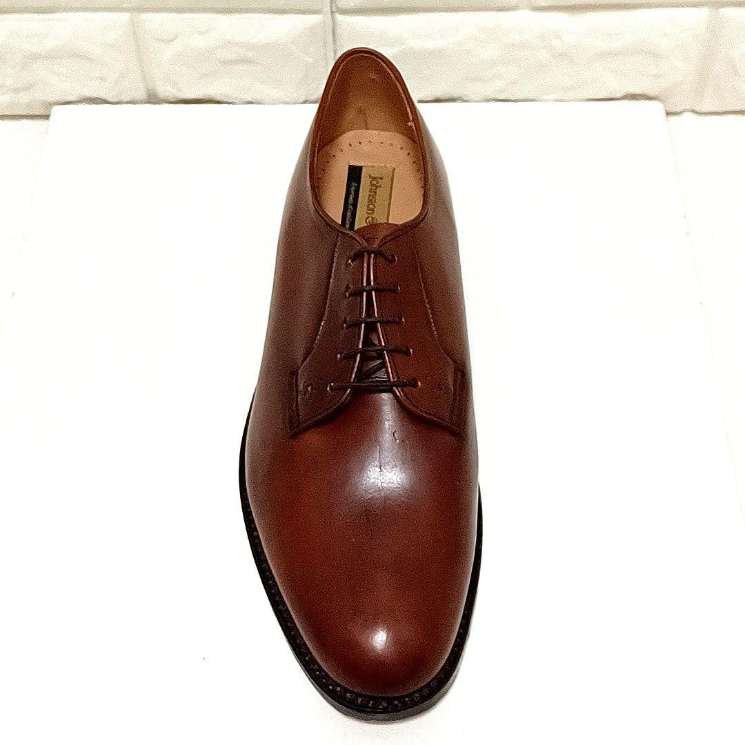 未使用に近い★JOHNSTON&MURPHY　外羽根　プレーントゥ　ブラウン