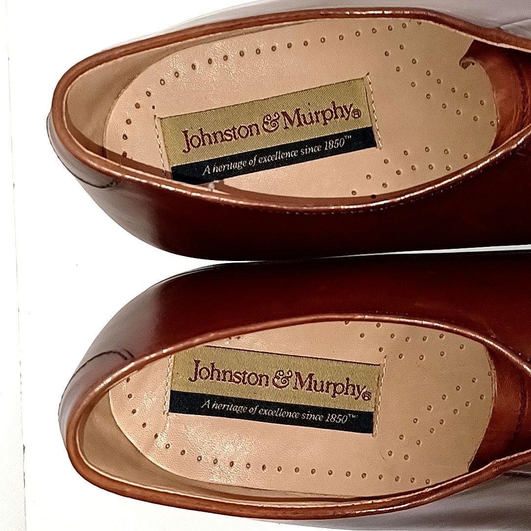 未使用に近い★JOHNSTON&MURPHY　外羽根　プレーントゥ　ブラウン