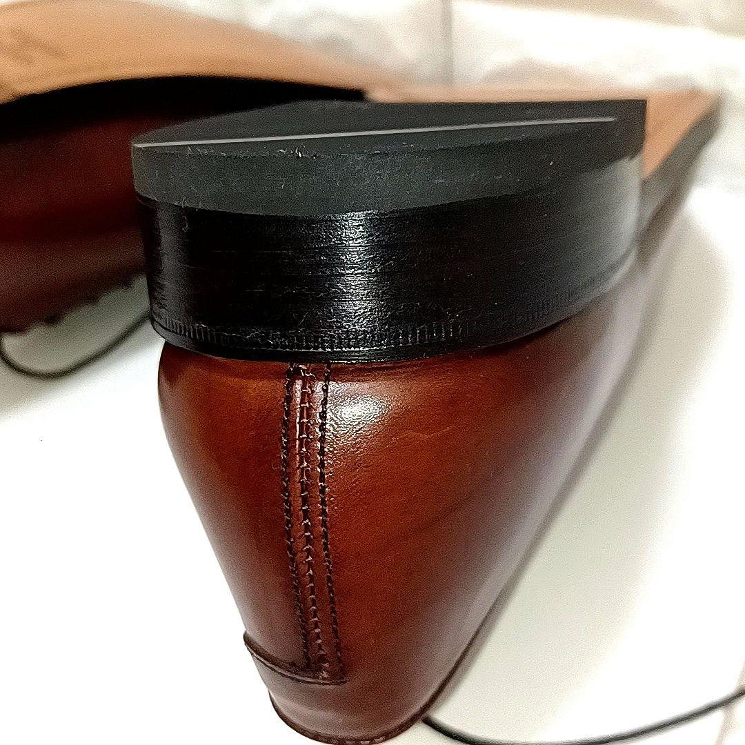 未使用に近い★JOHNSTON&MURPHY　外羽根　プレーントゥ　ブラウン