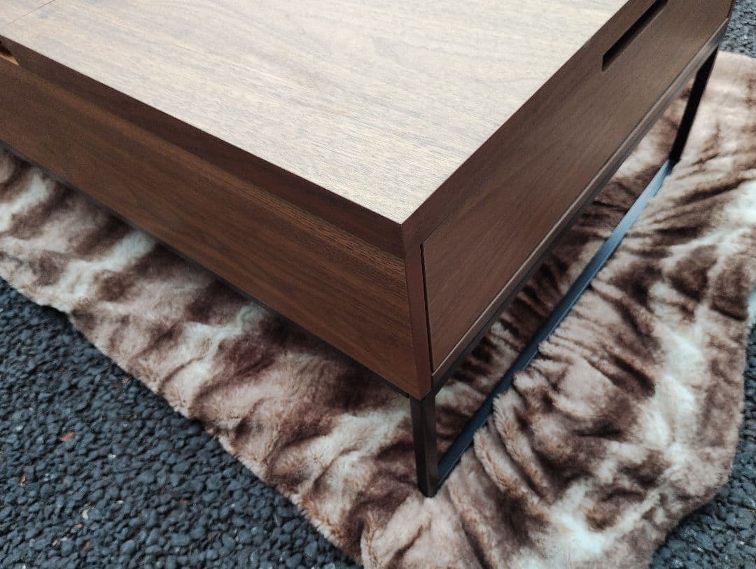 ニトリ センターテーブル リフトアップ 昇降 ウォルナット ロウヤ LOWYA