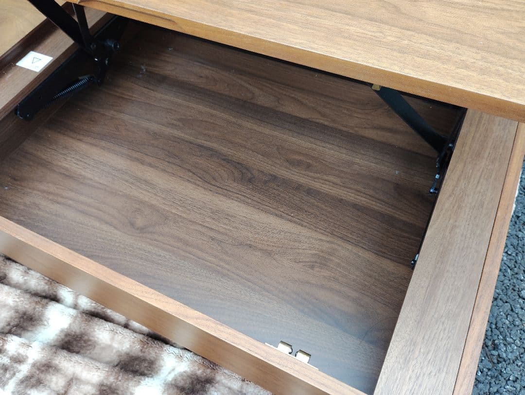 ニトリ センターテーブル リフトアップ 昇降 ウォルナット ロウヤ LOWYA