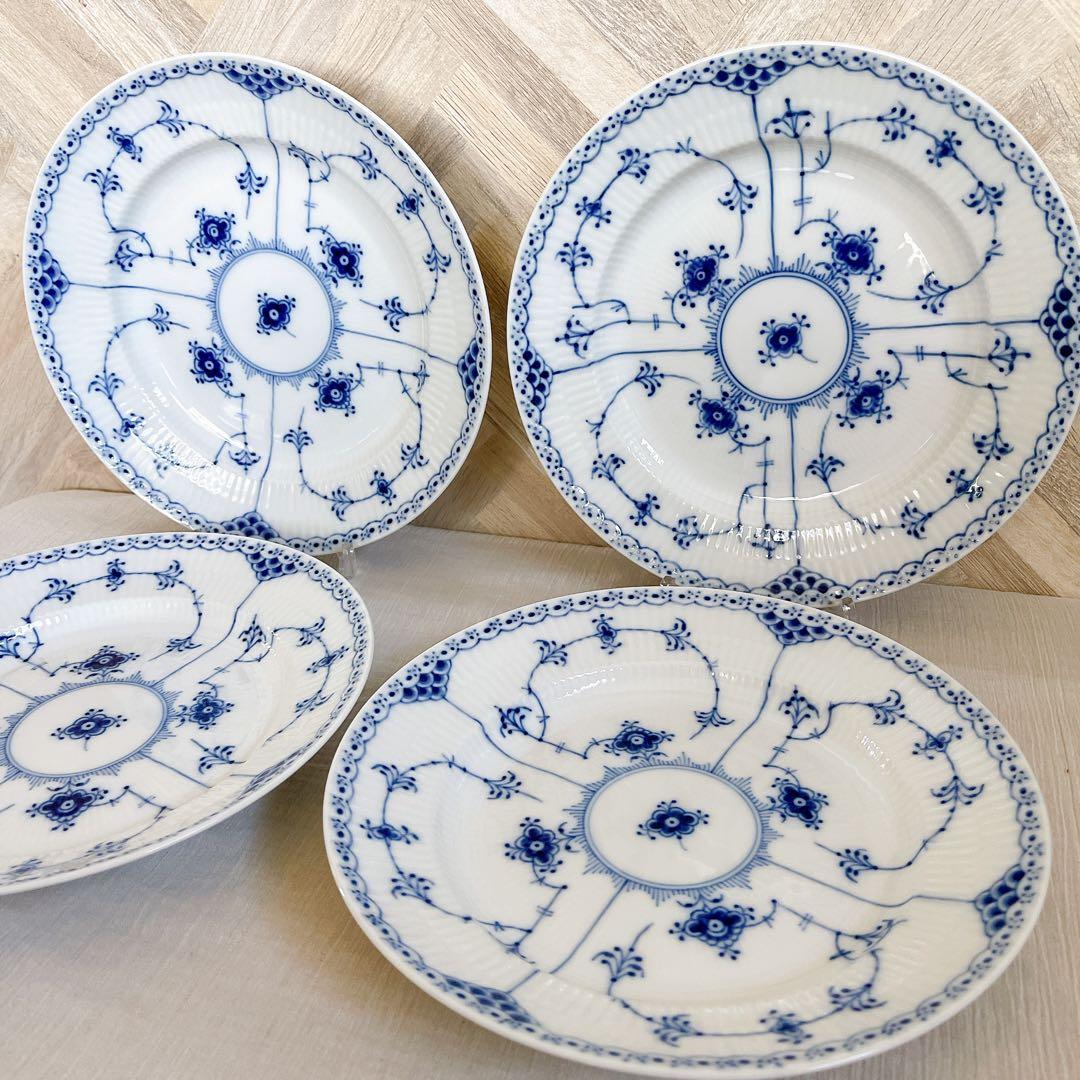 廃盤【希少】ロイヤルコペンハーゲン ブルーフルーテッド ハーフレース ディープ