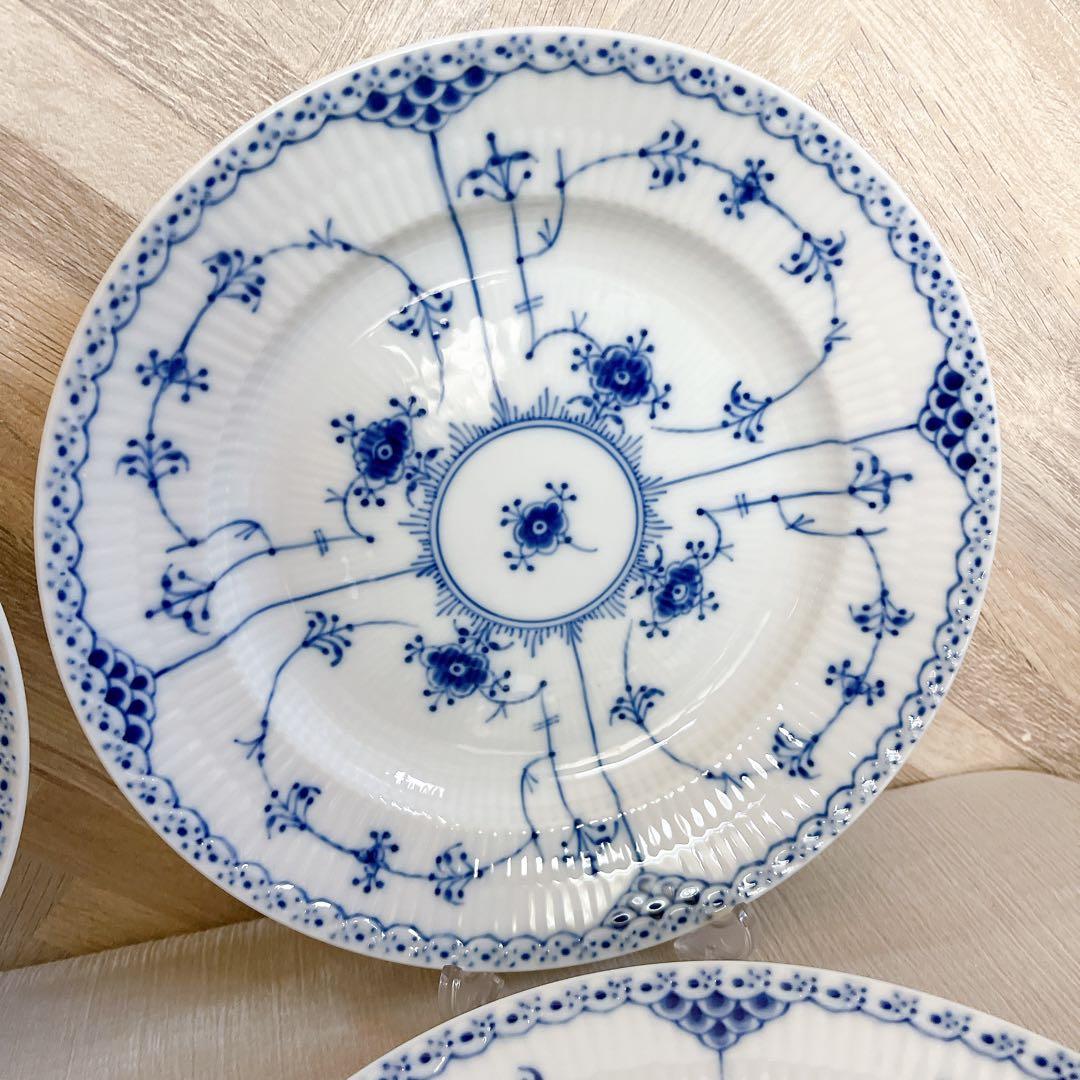 廃盤【希少】ロイヤルコペンハーゲン ブルーフルーテッド ハーフレース ディープ