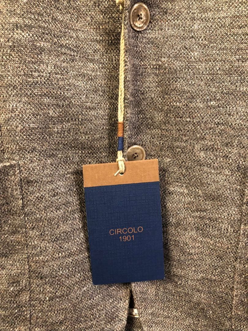 新作チルコロ CIRCOLO ストレッチ ジャージ ジャケット リネン ブラウン