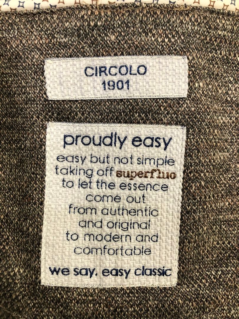 新作チルコロ CIRCOLO ストレッチ ジャージ ジャケット リネン ブラウン