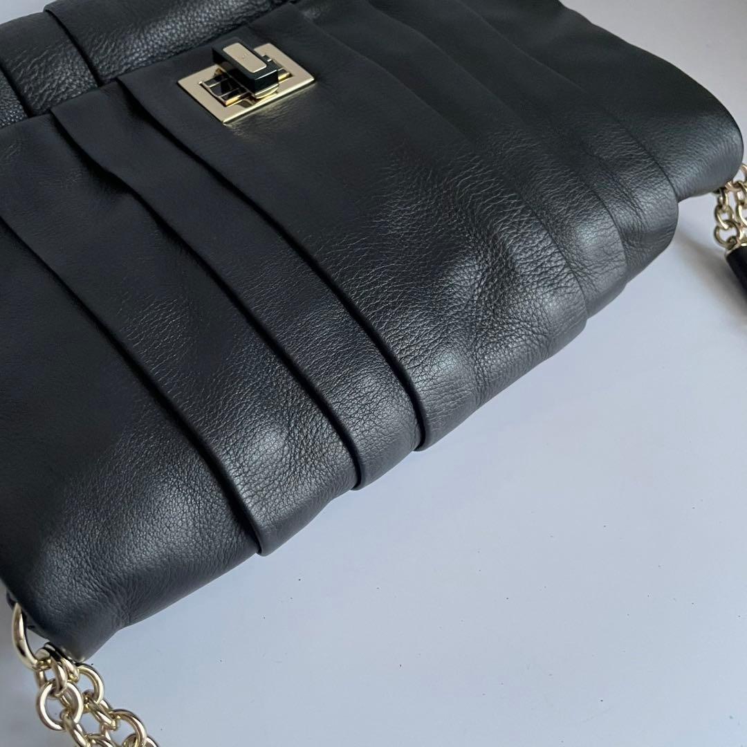 ✨️未使用級✨️ ANYAHINDMARCH チェーン ハンドバッグ 黒色 レザー