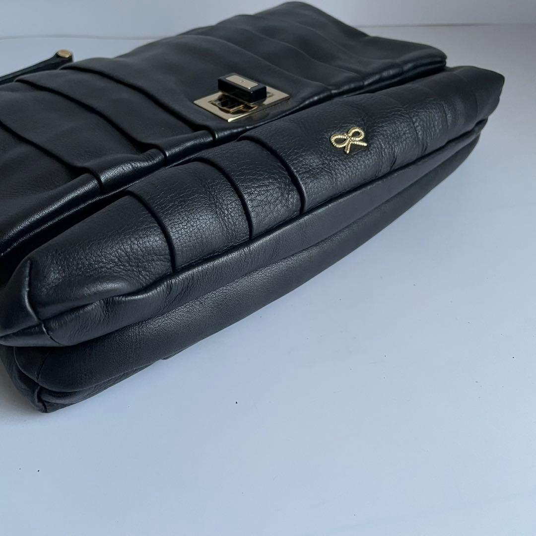 ✨️未使用級✨️ ANYAHINDMARCH チェーン ハンドバッグ 黒色 レザー