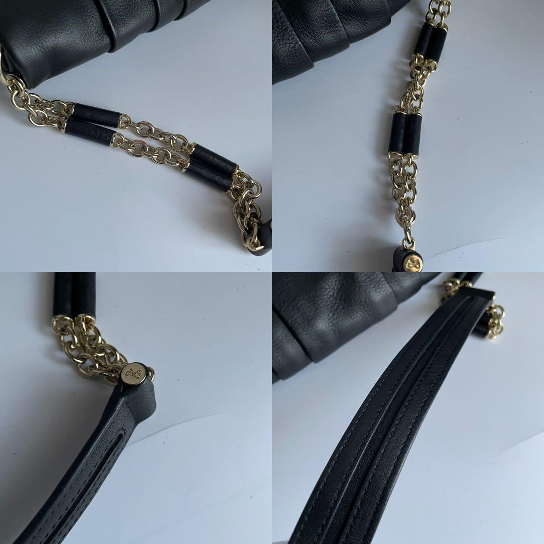 ✨️未使用級✨️ ANYAHINDMARCH チェーン ハンドバッグ 黒色 レザー