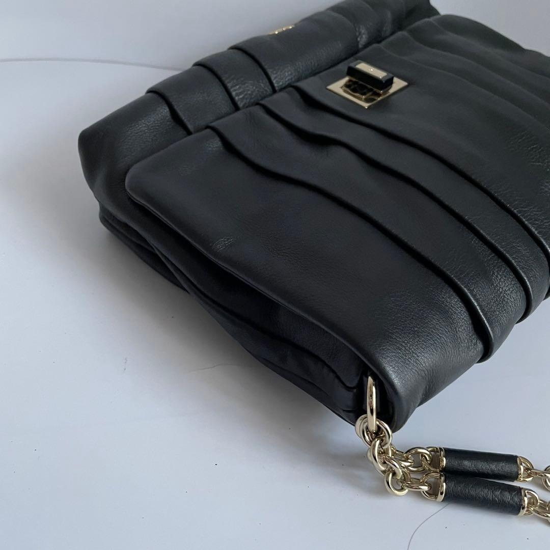 ✨️未使用級✨️ ANYAHINDMARCH チェーン ハンドバッグ 黒色 レザー