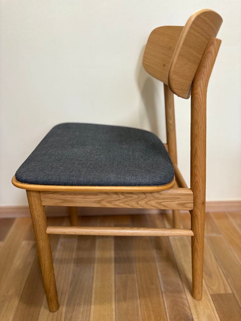 無印良品　ラウンドチェア　布座　オーク　　使用期間８ヶ月　美品　①