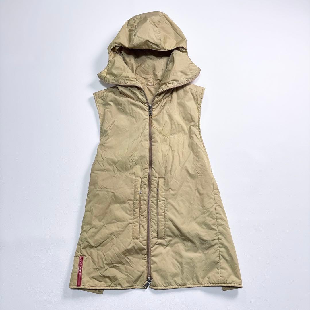 PRADA プラダ ベスト レディース ブラウン カーキ Mサイズ