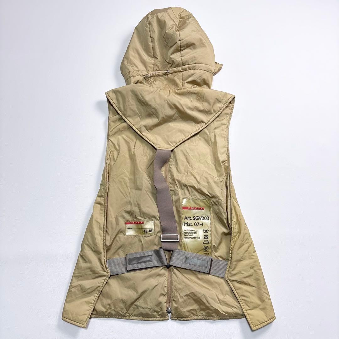 PRADA プラダ ベスト レディース ブラウン カーキ Mサイズ