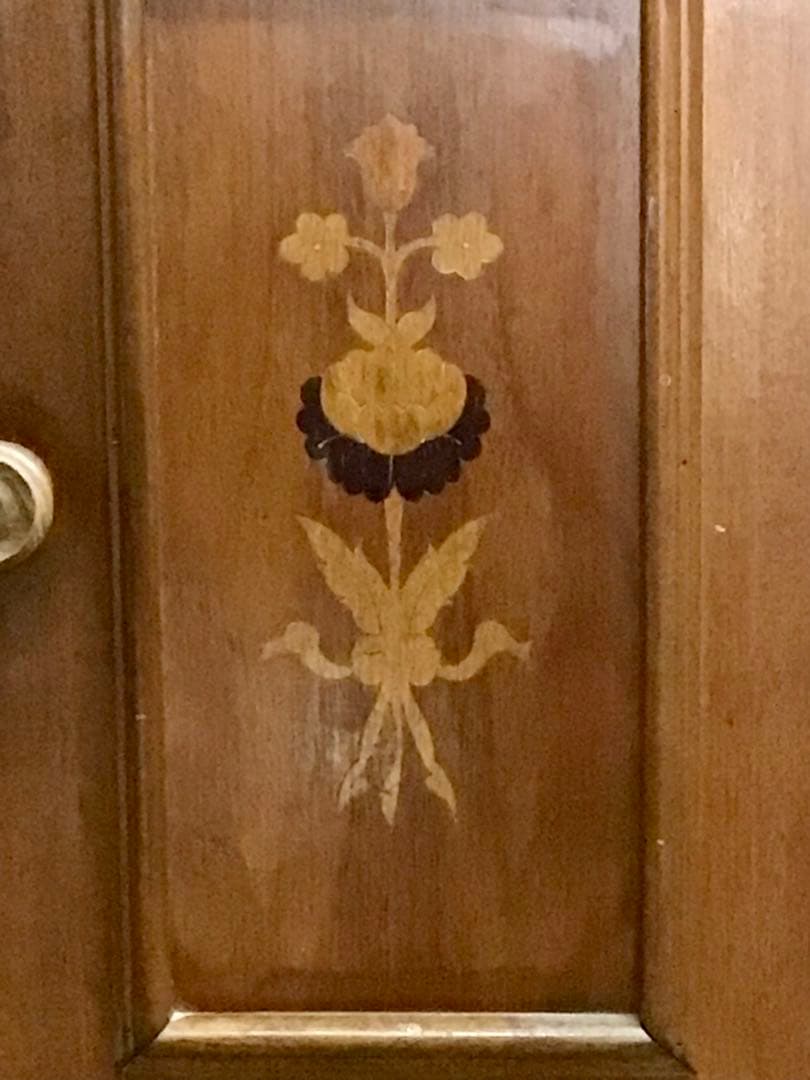 管364☆イタリア製☆象嵌細工☆アンティーク☆電話台☆花台☆チェスト