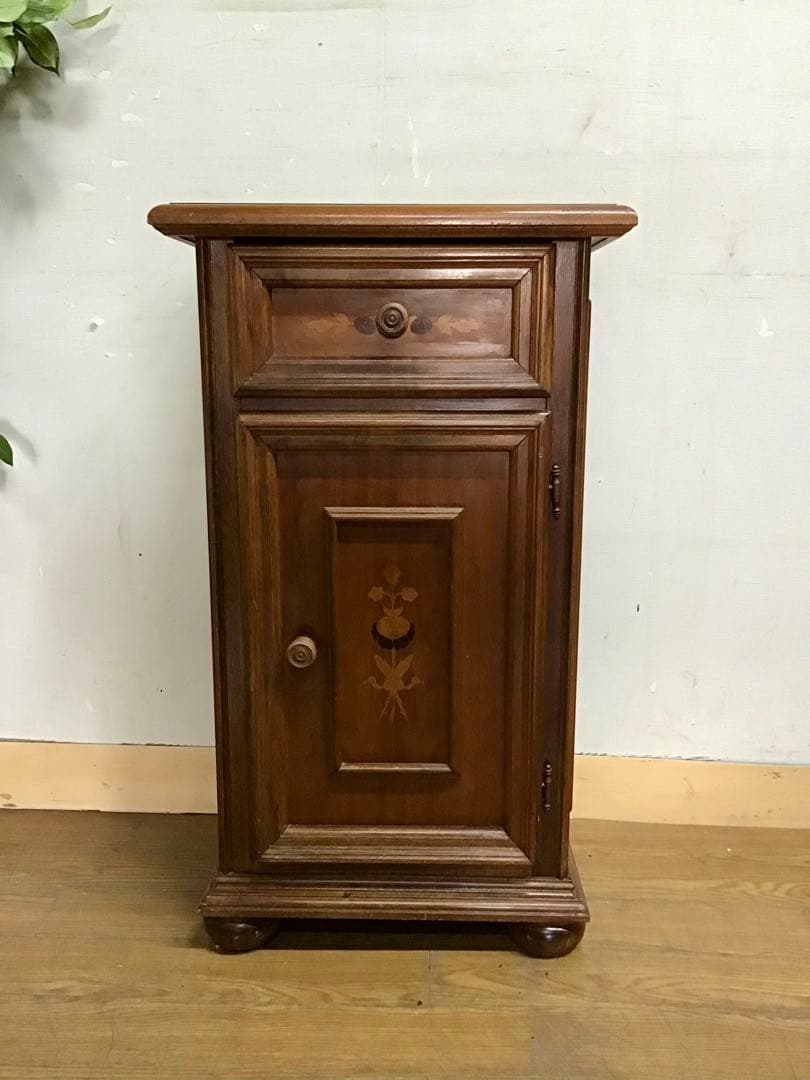 管364☆イタリア製☆象嵌細工☆アンティーク☆電話台☆花台☆チェスト