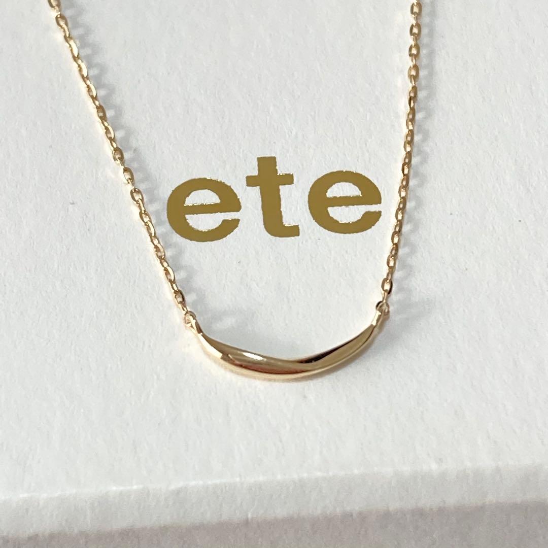 【未使用】ete K10YG クレセントムーン ネックレス｜三日月 レイヤード