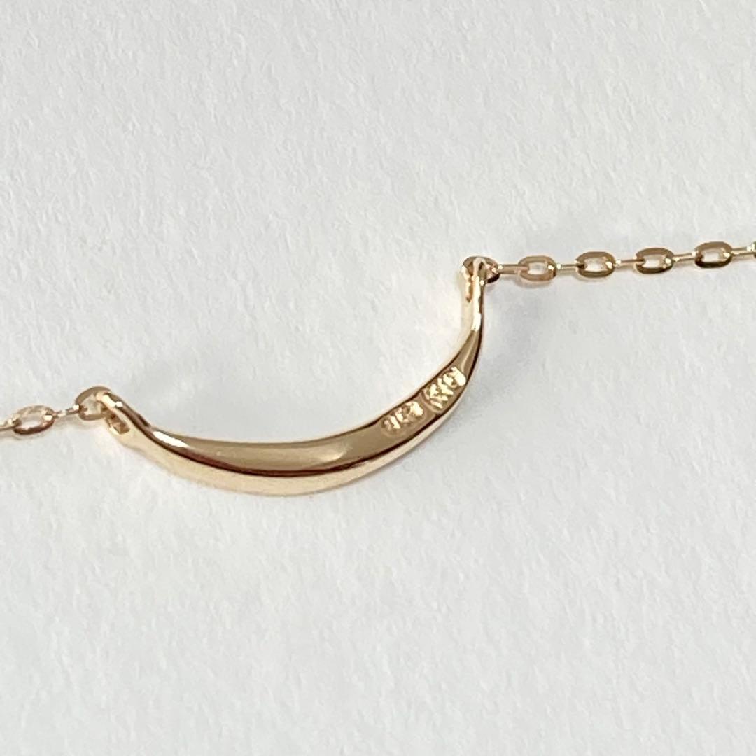 【未使用】ete K10YG クレセントムーン ネックレス｜三日月 レイヤード