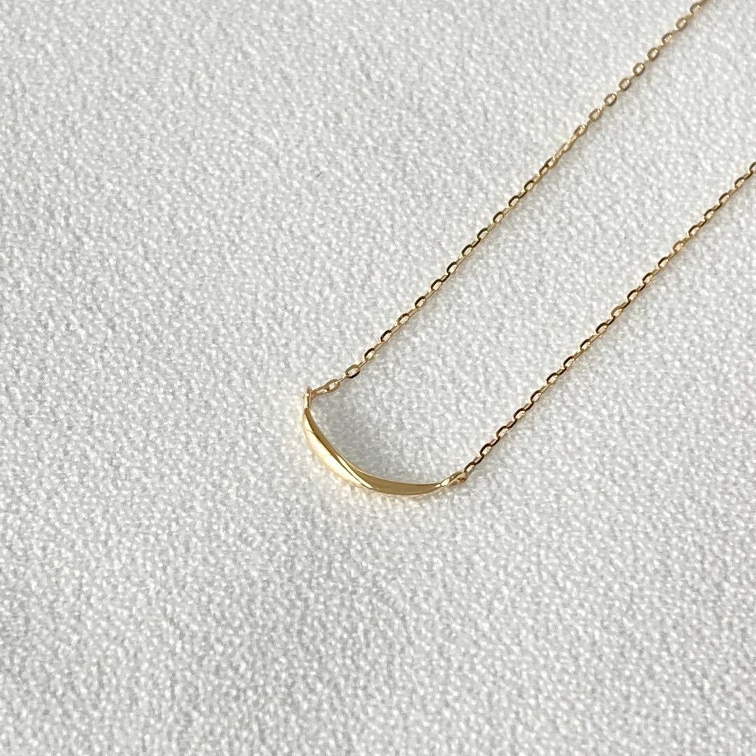 【未使用】ete K10YG クレセントムーン ネックレス｜三日月 レイヤード