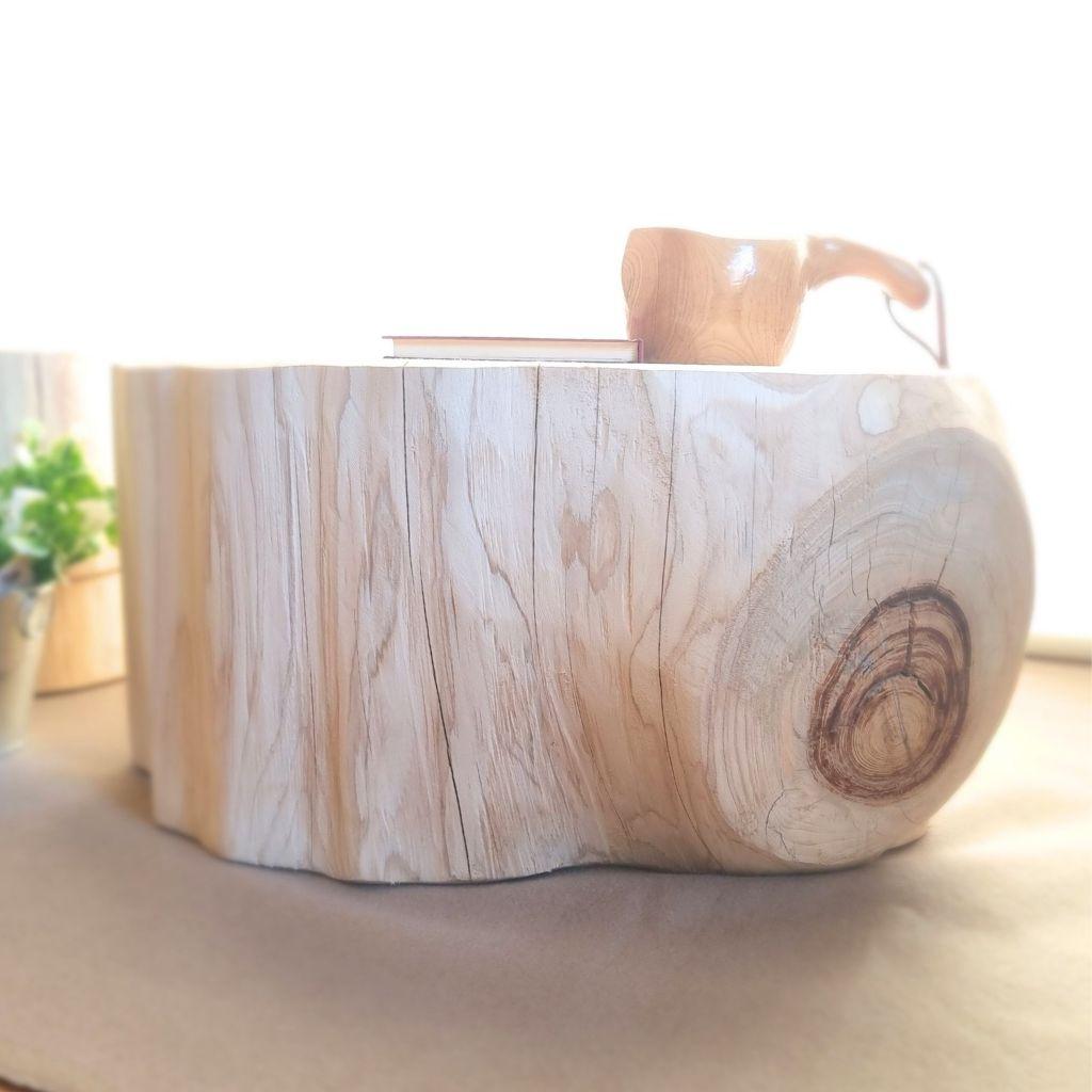 超特大 ひのき 天然アロマ 切株テーブル・無垢無塗装・オーガニック