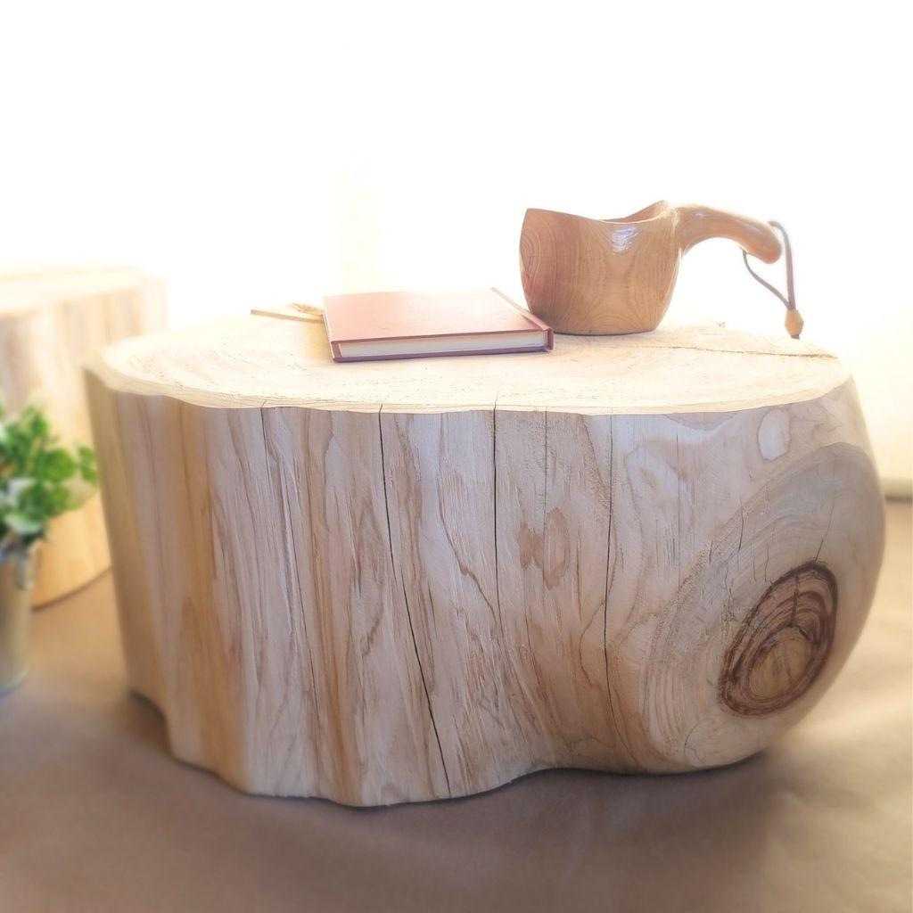 超特大 ひのき 天然アロマ 切株テーブル・無垢無塗装・オーガニック