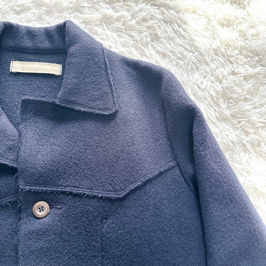 45rpm ウール100% ネイビー 45R メルトン　テーラードジャケット