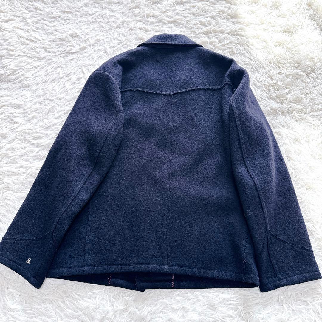 45rpm ウール100% ネイビー 45R メルトン　テーラードジャケット