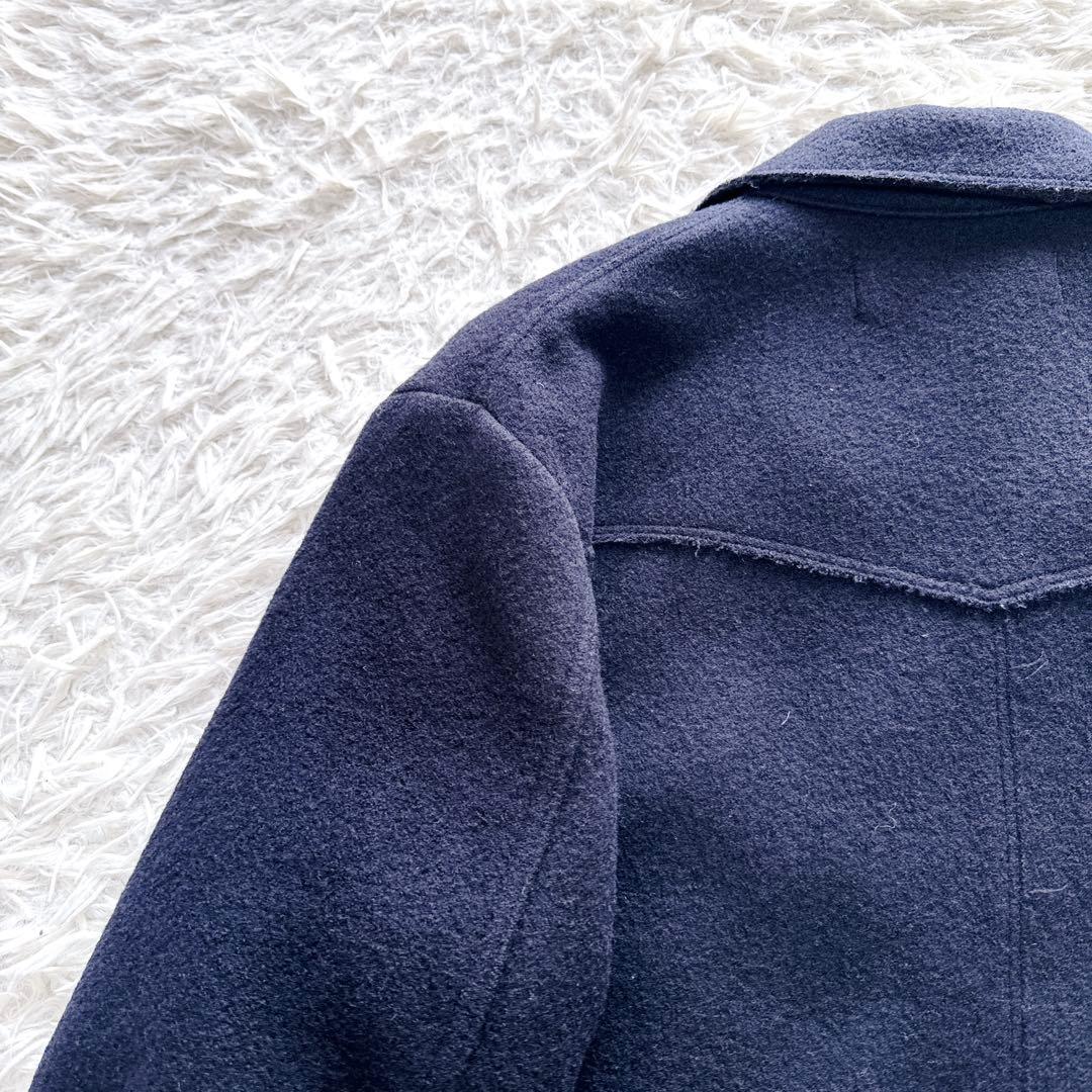 45rpm ウール100% ネイビー 45R メルトン　テーラードジャケット