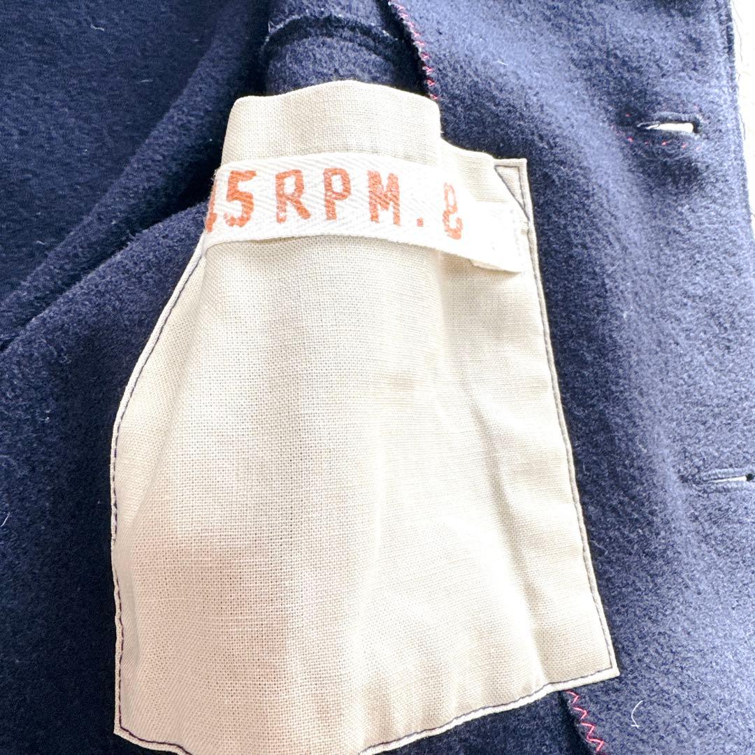 45rpm ウール100% ネイビー 45R メルトン　テーラードジャケット