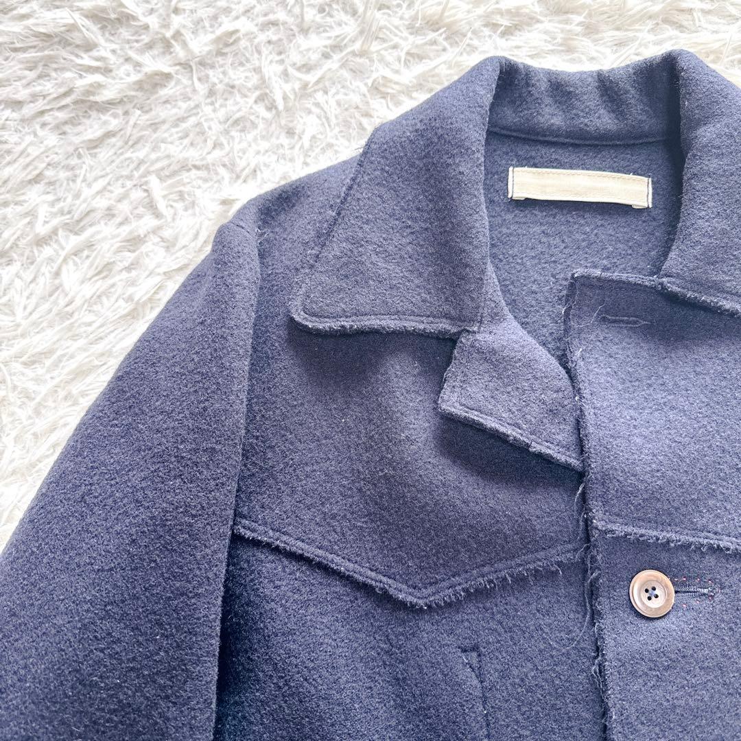 45rpm ウール100% ネイビー 45R メルトン　テーラードジャケット