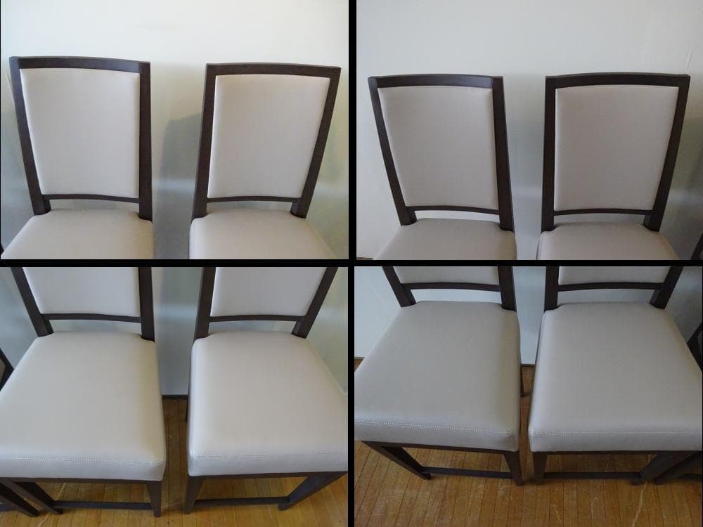 akira09221120　展示品　DE　本革張り　ダイニングチェア　4脚