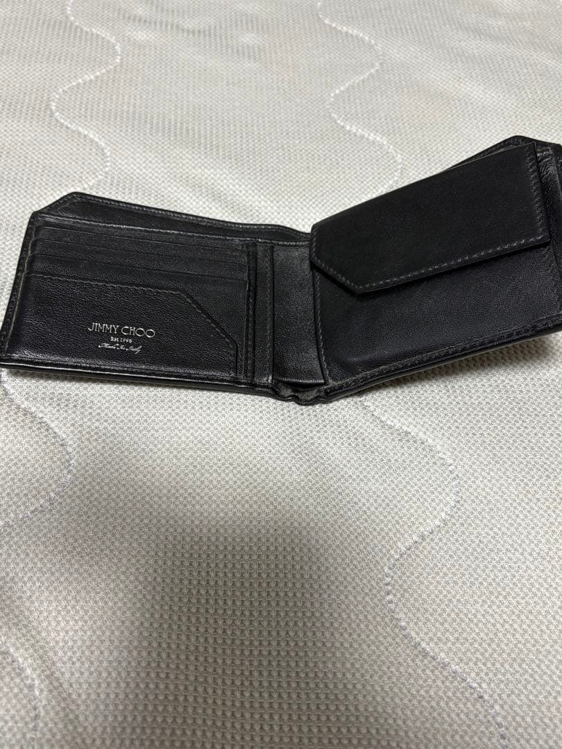 ジミーチュウ　二つ折り財布　ブラック