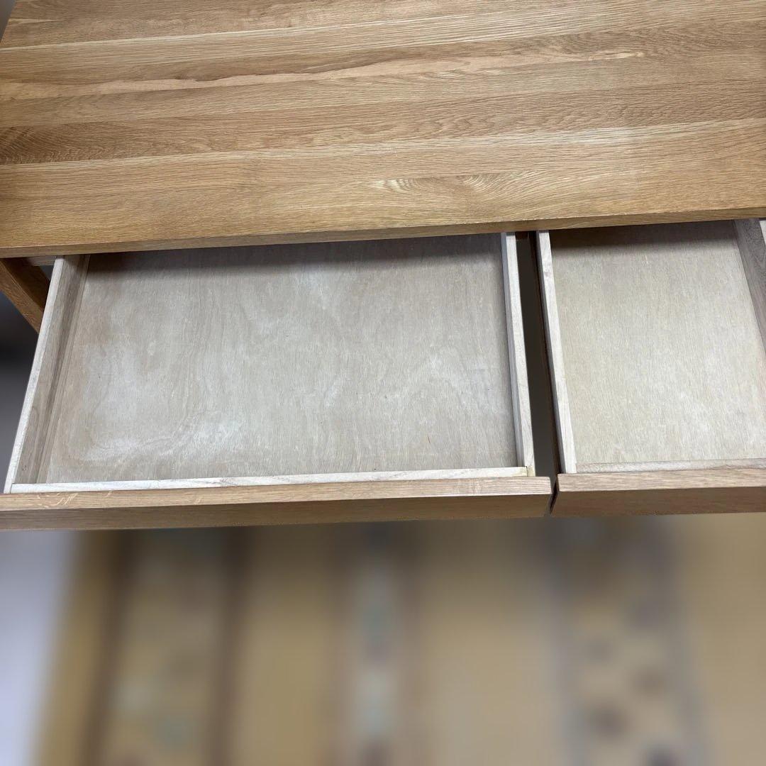無印良品　学習机　オーク材