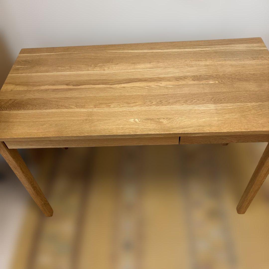 無印良品　学習机　オーク材