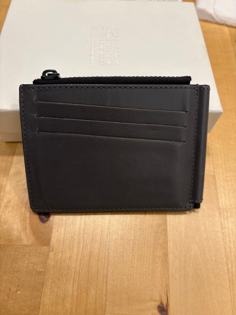 メゾンマルジェラ　折り財布　マネークリップ　灰色