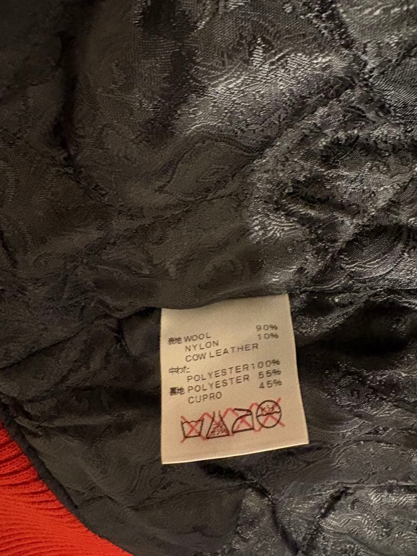 CALEE スタジャン 赤/ベージュ