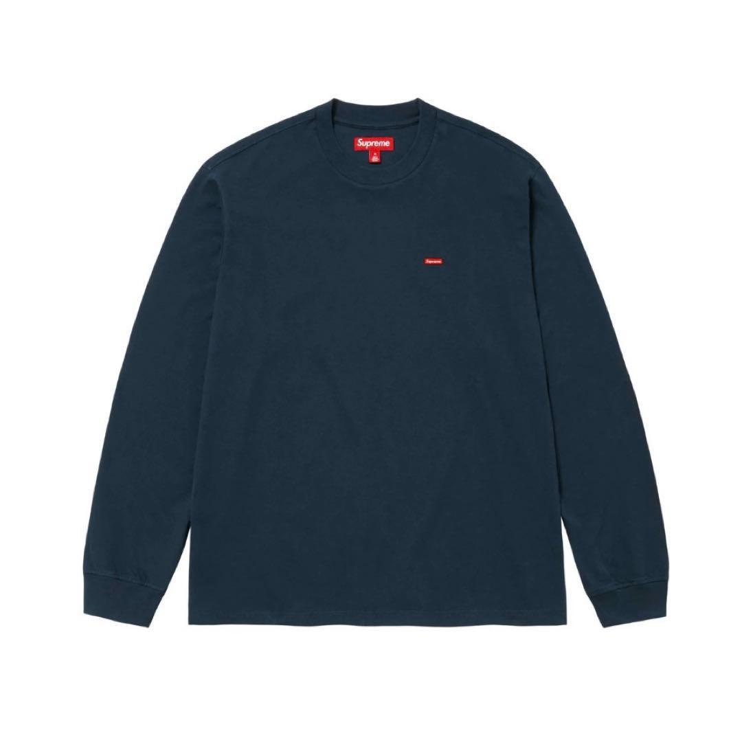 トップス Supreme small box logo L/S Tee Navy
