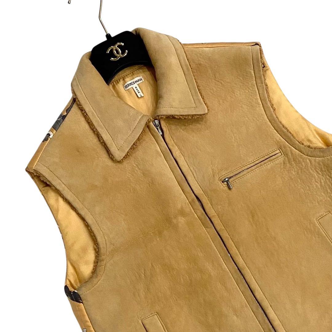 エルメス マルジェラ期 ムートン×シルクベスト お馬の話をして レディース 40