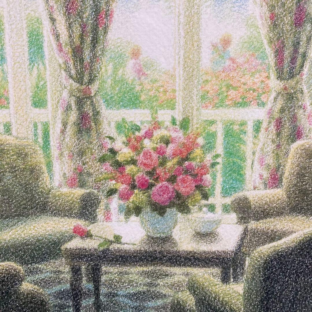 【真作】笹倉鉄平「湖水をながめながら」ジクレー 直筆サイン 保証書有 版画 絵画