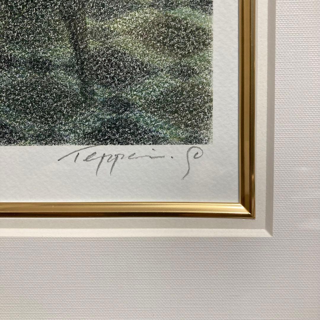 【真作】笹倉鉄平「湖水をながめながら」ジクレー 直筆サイン 保証書有 版画 絵画